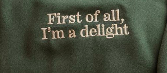 Custom embroidery quote Crew Neck sweater-