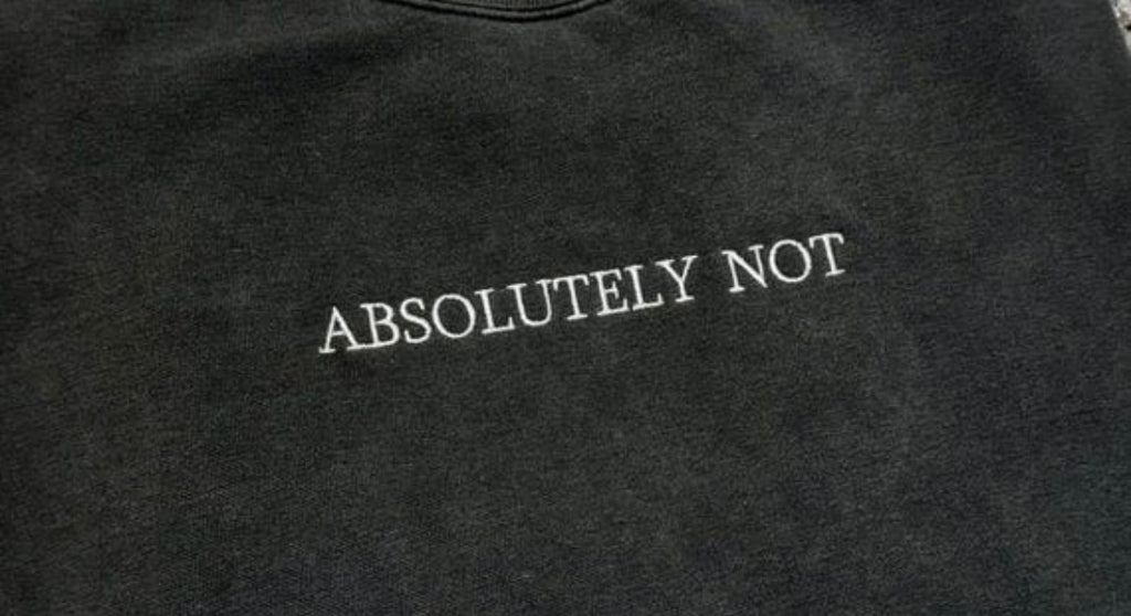 Custom embroidery quote Crew Neck sweater-