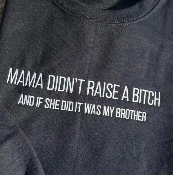 Custom embroidery quote Crew Neck sweater-