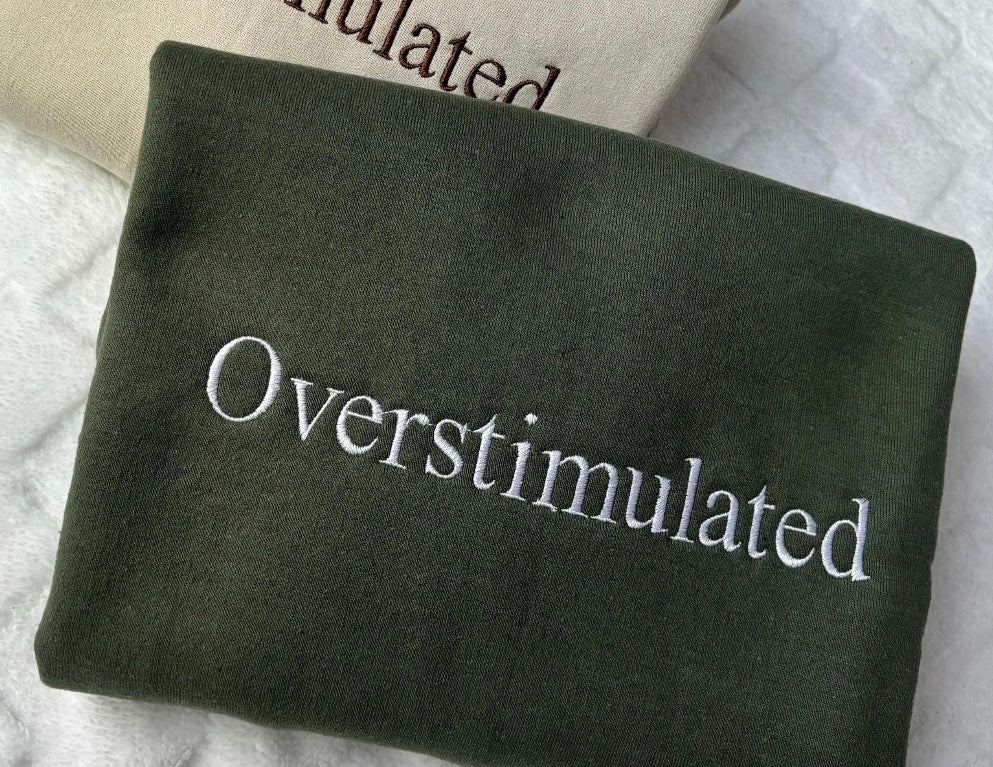 Custom embroidery quote Crew Neck sweater-