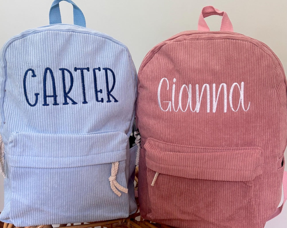 Personalized Corduroy Kids Backpack