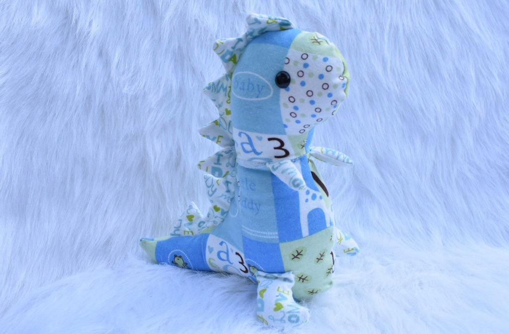 Memory bear dinosaur, memory dinosaur, baby keepsake, personal baby blankets and clothes turned into a memory bear