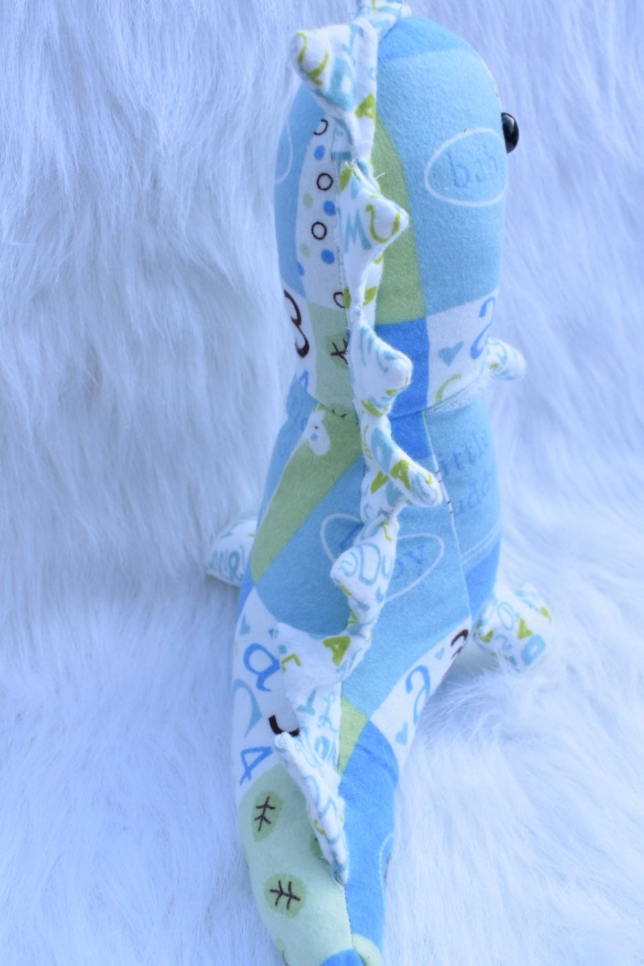 Memory bear dinosaur, memory dinosaur, baby keepsake, personal baby blankets and clothes turned into a memory bear