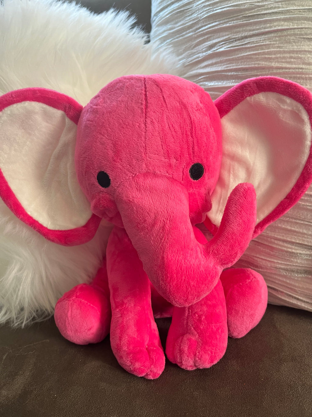 Blank Elephant Plush toy, Elephant Plushie, Colored Elephant for Personalization, Personalization Blank, Pink, Teal, Blue, Blank Elephant
