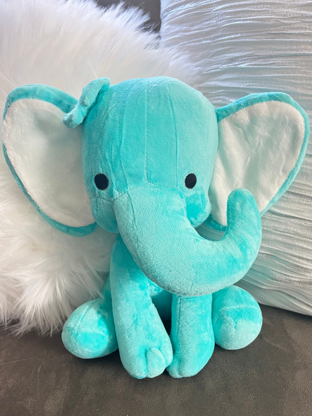 Blank Elephant Plush toy, Elephant Plushie, Colored Elephant for Personalization, Personalization Blank, Pink, Teal, Blue, Blank Elephant