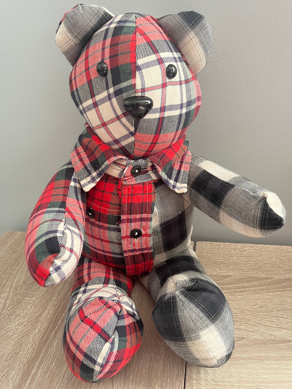 Memory Bear from clothing, Handmade Bear, Bear from loved one's clothing, Fast turn around, gift for fam, keepsake bear, personalized Bear