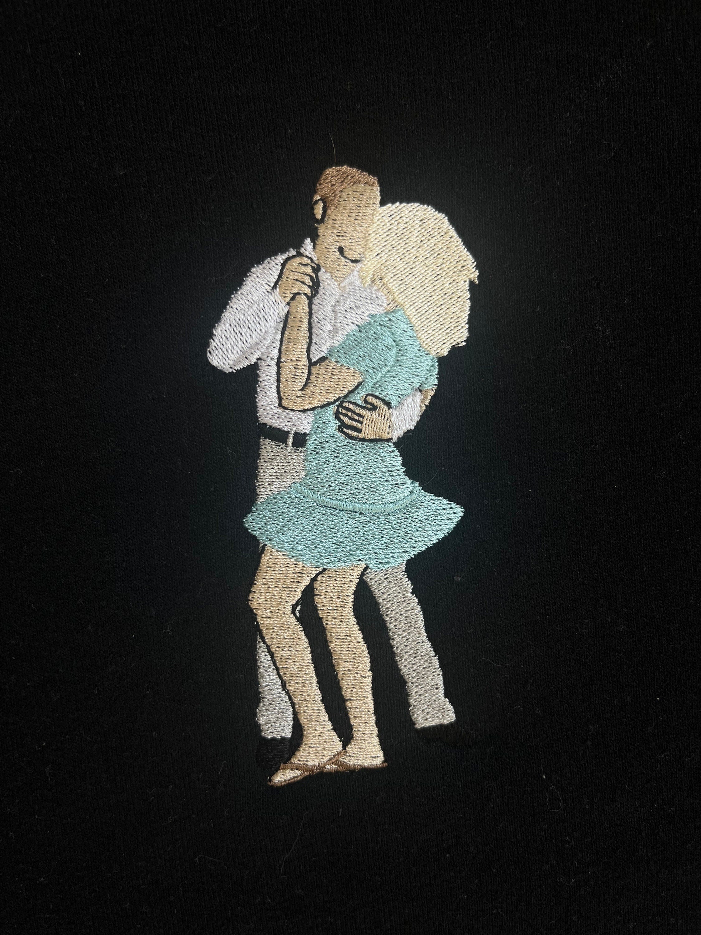 Embroidered detailed picture, photo embroidery, custom, photo keepsake, picture sweater, gift, keepsake, personalized