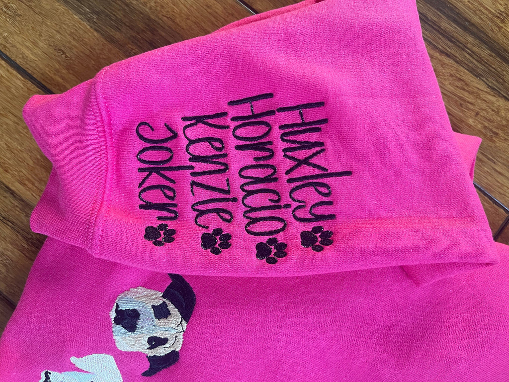 Custom Pet Face Embroidered Crewneck Sweater – Personalized Dog or Cat Embroidery Gift