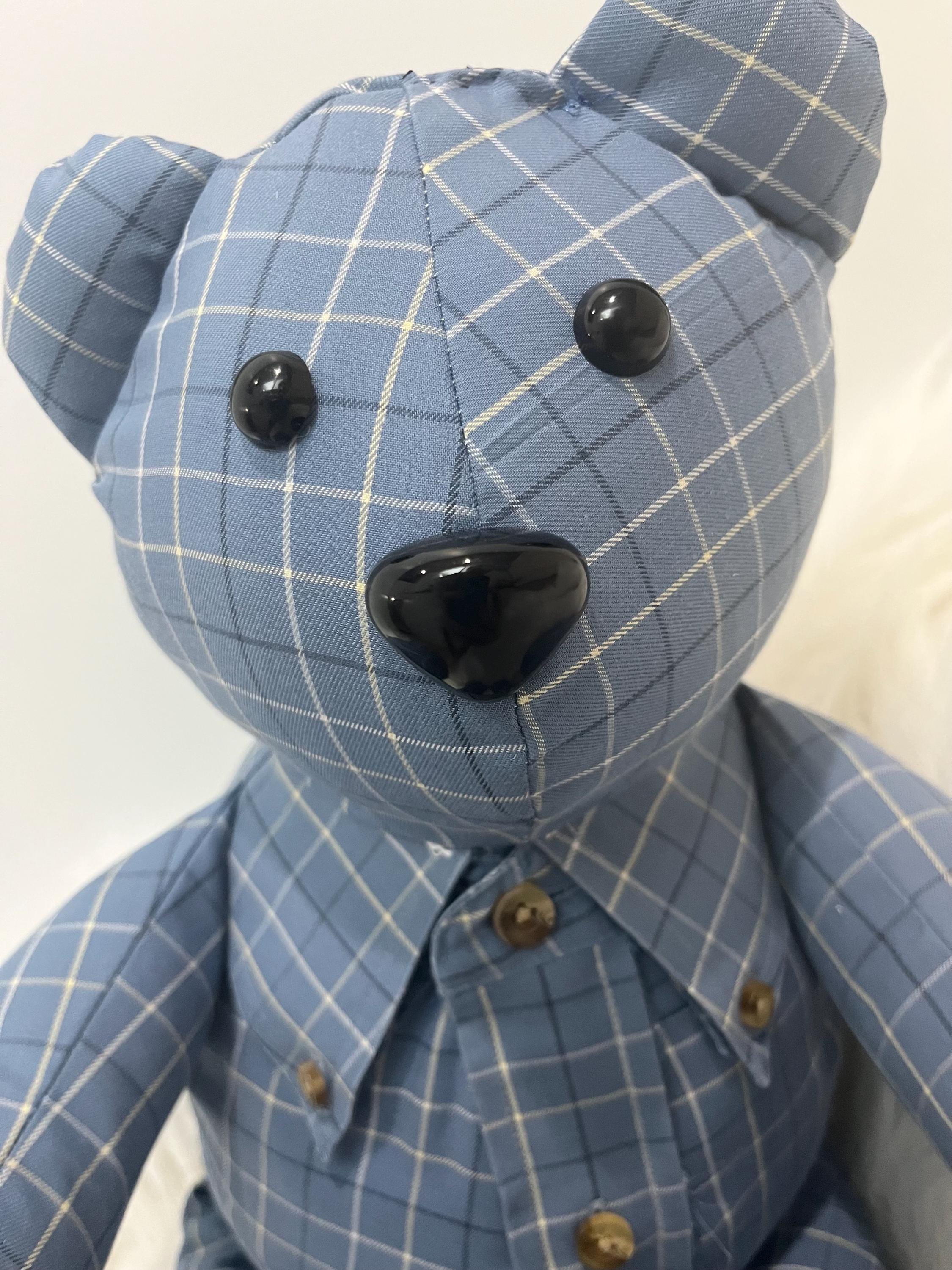Memory Bear from clothing, Handmade Bear, Bear from loved one's clothing, Fast turn around, gift for fam, keepsake bear, personalized Bear