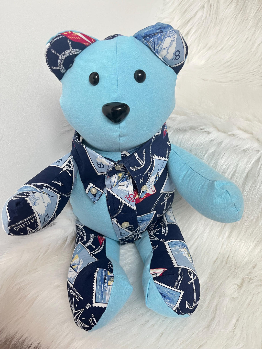 Memory Bear from clothing, Handmade Bear, Bear from loved one's clothing, Fast turn around, gift for fam, keepsake bear, personalized Bear