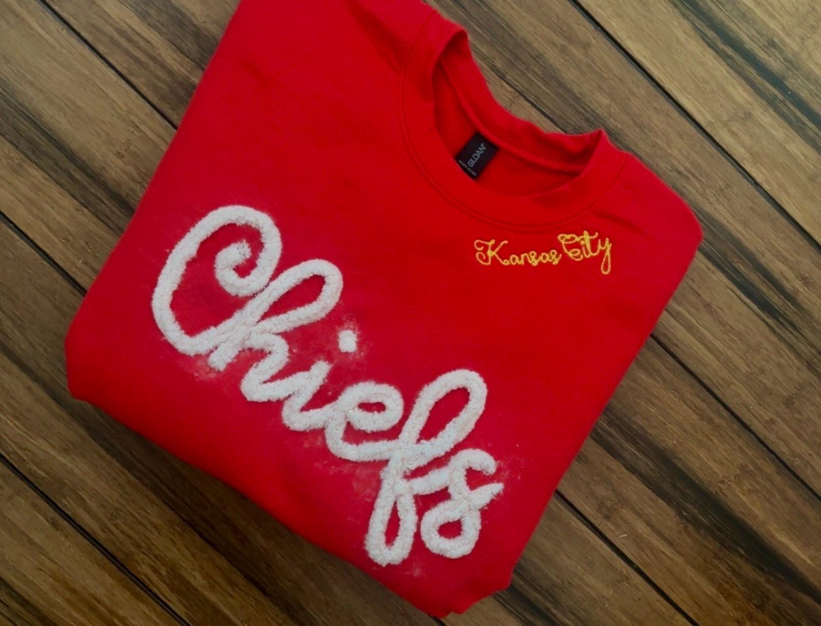 Personalized Chenille Letter Sweatshirt – Custom Embroidered Name Sweater – Bridesmaid Gift / Team Spirit Pullover